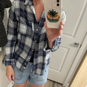 Treasure & Bond plaid button down